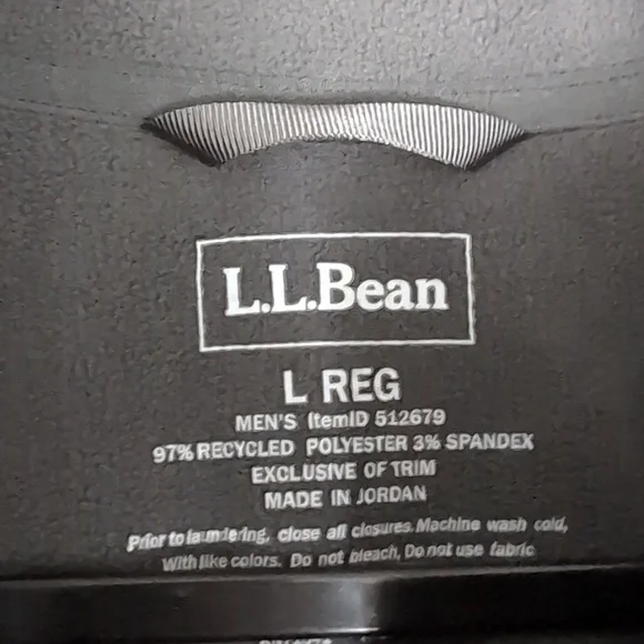 L.L. Bean Windproof Soft Shell Jacket Size Large In Alloy Gray Fleece Lined - Picture 3 of 13